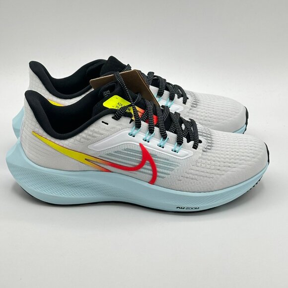 Women's Nike Air Zoom Pegasus 39 White-Volt-Bright Crimson DX3350-100 Size 6.5 - Picture 4 of 12